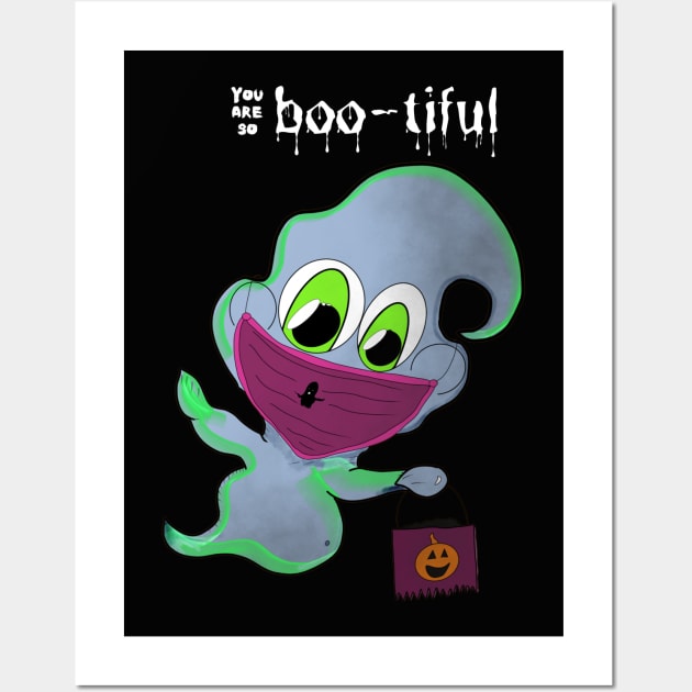 You Are So Boo-tiful! Cute Ghost Wall Art by v_art9